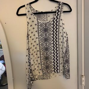 Navy + white tank top